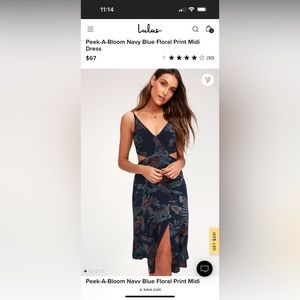 Lulus Peek-A-Bloom Floral Print Midi Dress